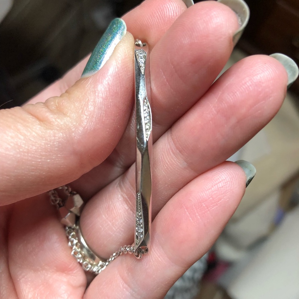 Kendra Scott Rhodium played adjustable bracelet VGUC